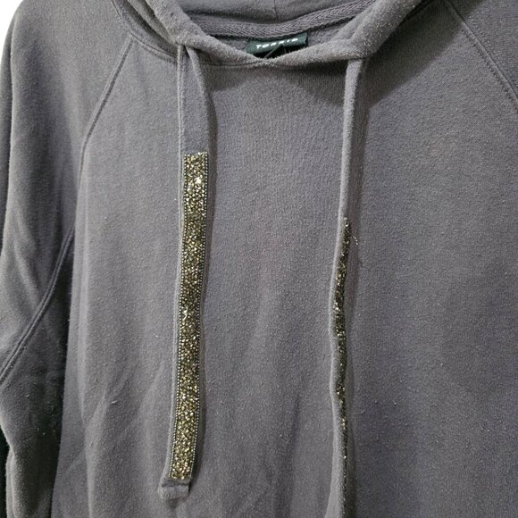 Torrid Grey Hoodie Sweatshirt w/ Sparkly Drawstrings – Size 3 - Picture 4 of 11
